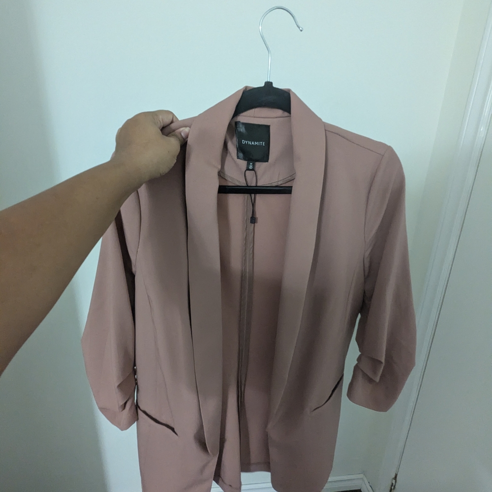 Dynamite Women's Blush Pink Suit Jacket
